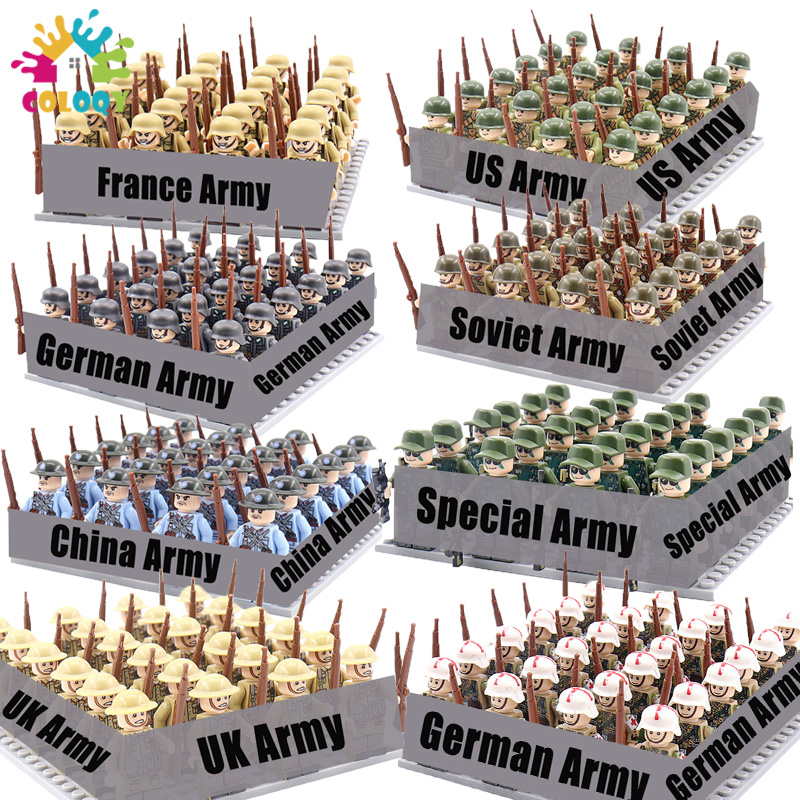 Kids Toys Uk - Kids Toys WW2 24pcs/set Military Army