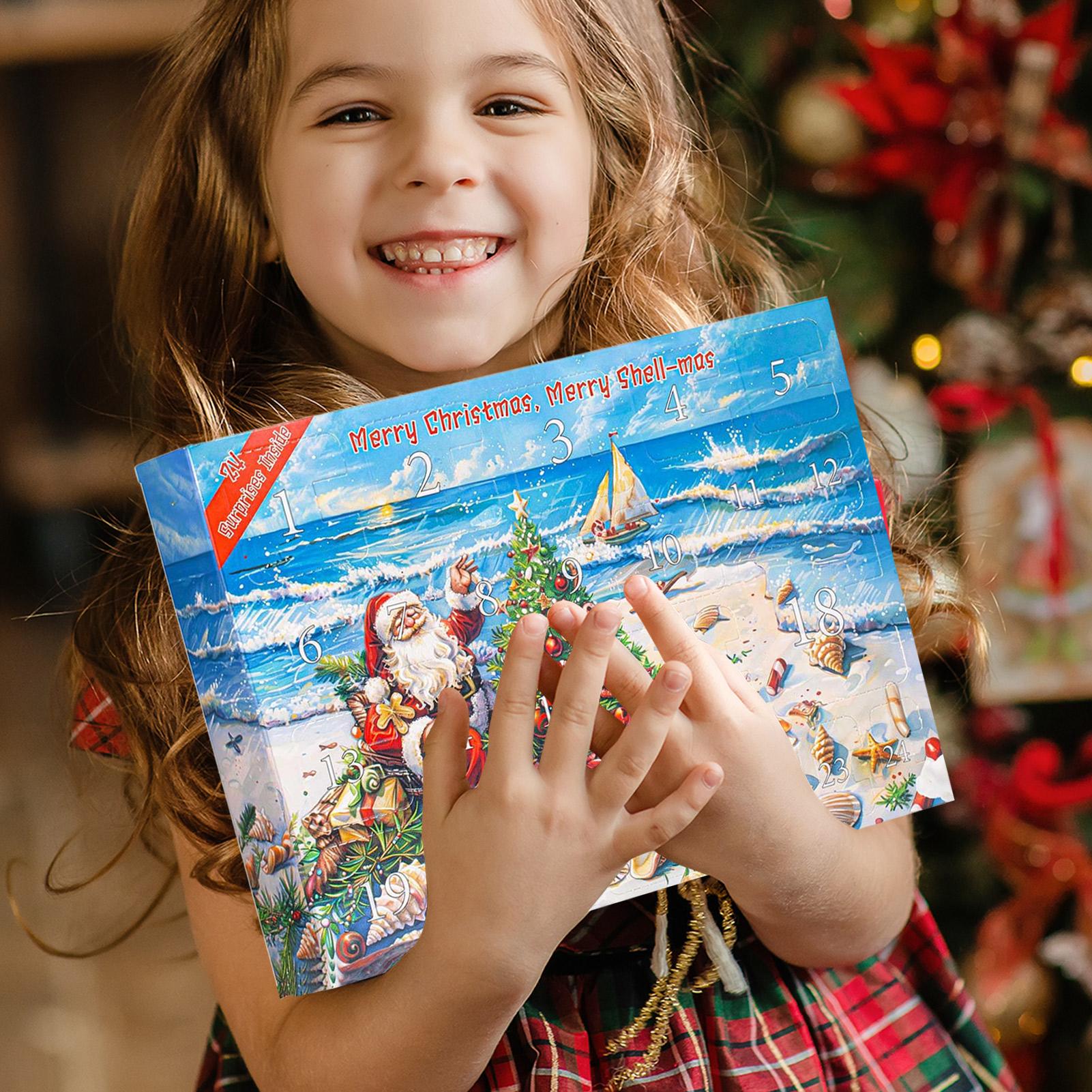 Kids Toys Christmas 2025 - 2025 Seashells Advent Calendar 24 Days