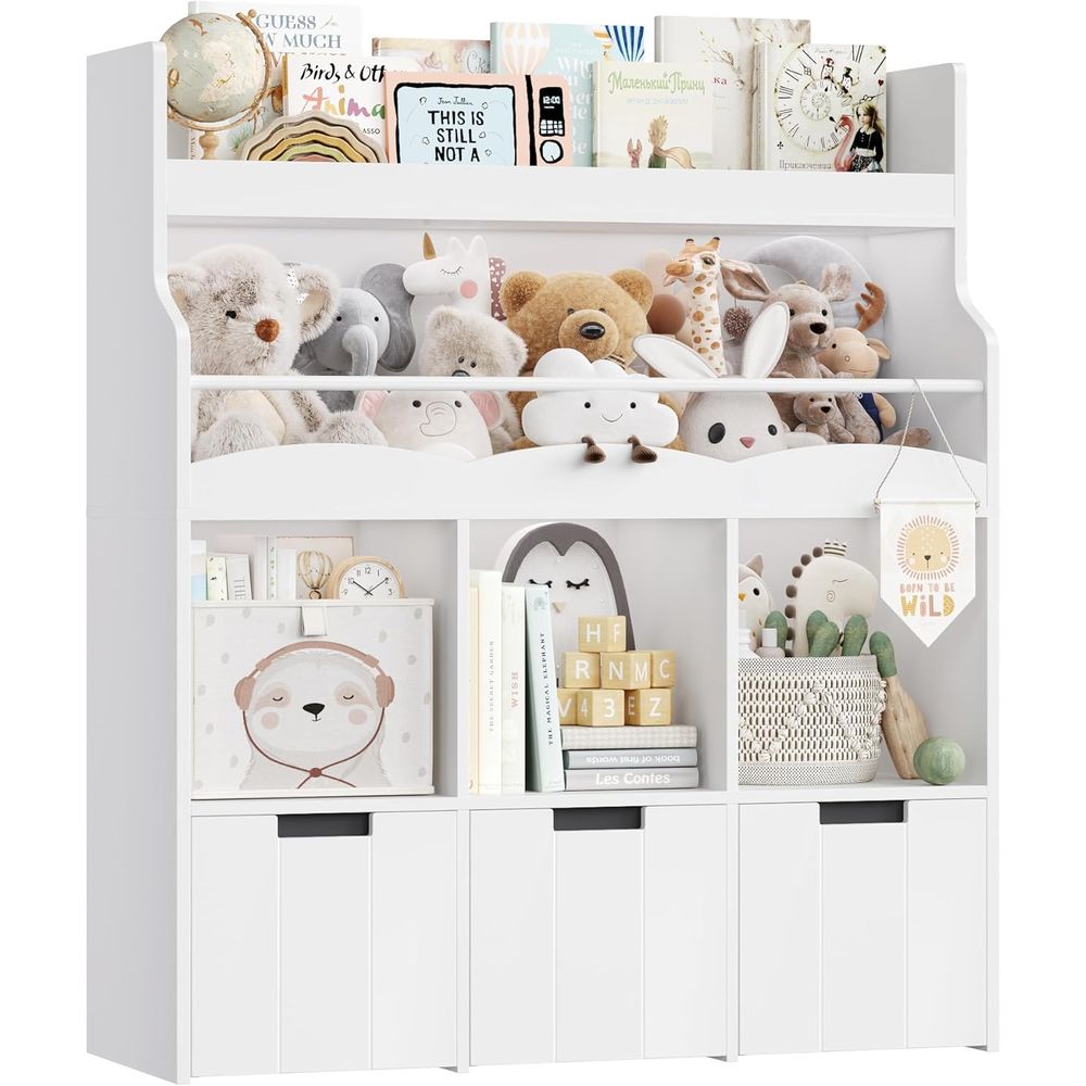 Kids Toys Kids Toys - Kids Toy Storage Organizer with Bookshelf,