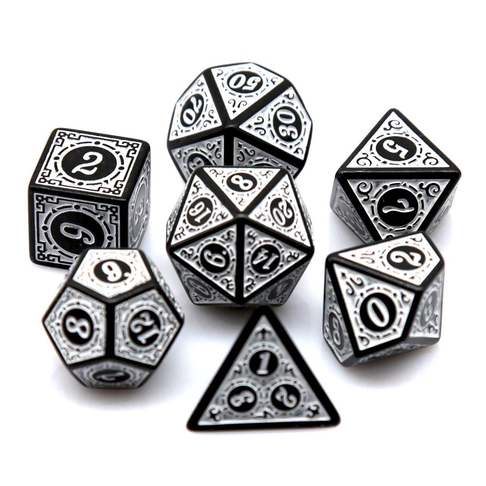 Kids Toys Entertainer - 7Pcs/set Multi-color Window Dice Set DnD
