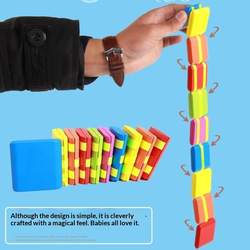 Kids Toys Entertainer - Wooden Color Cognitive Flipping Building Blocks