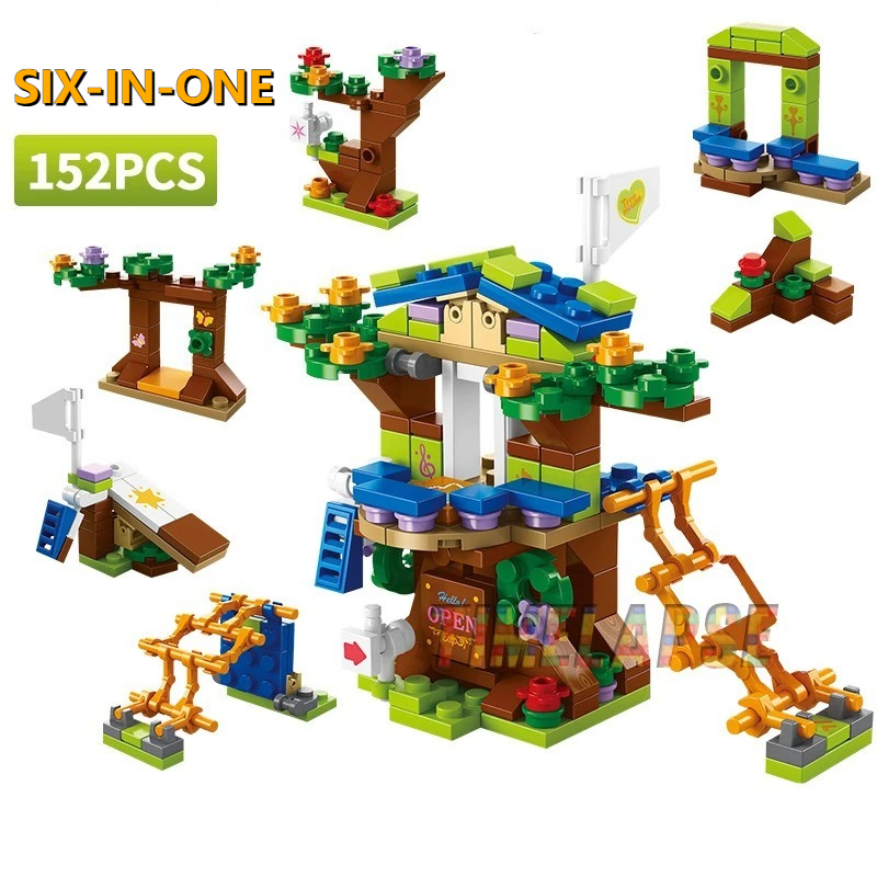 Kids Toys Christmas 2025 - 18+ 6-in-1 Tree House Mini Model