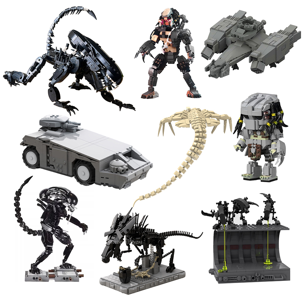 Xenomorph Kids Toys - MOC Aliened Monster Building Block Action