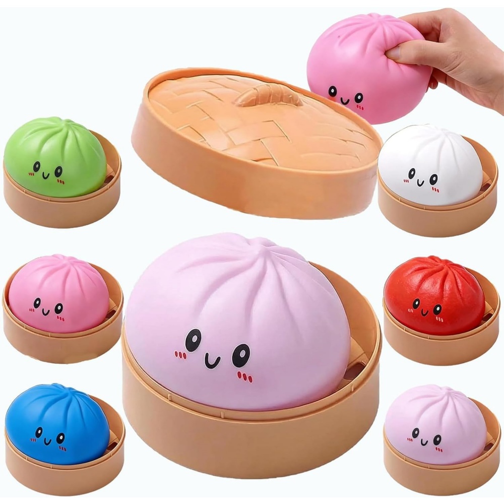Kids Toys Dumplings - Large Dumpling Stress Ball with Steamer