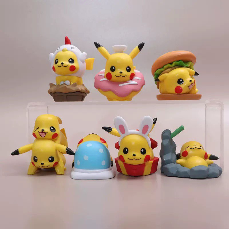 Cute Pikachu Figures 7pcs Set  - đánh giá và giá Kids Toys Under 200