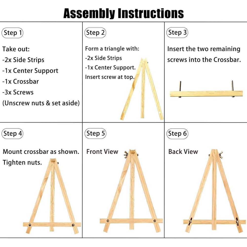 6 Pack 9 Inch Wood Easels, Tab - đánh giá và giá Kids Art Easel