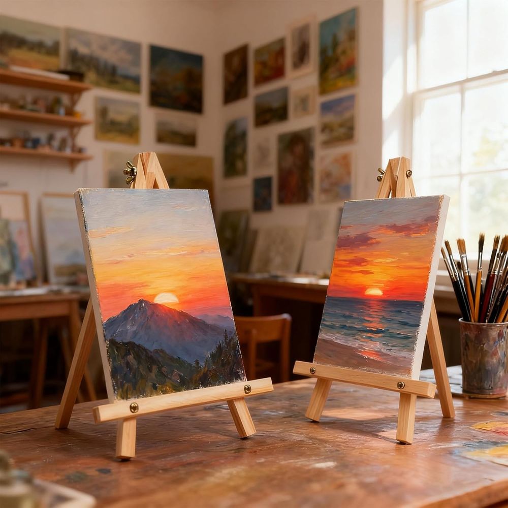 6 Pack 9 Inch Wood Easels, Tab - đánh giá và giá Kids Art Easel