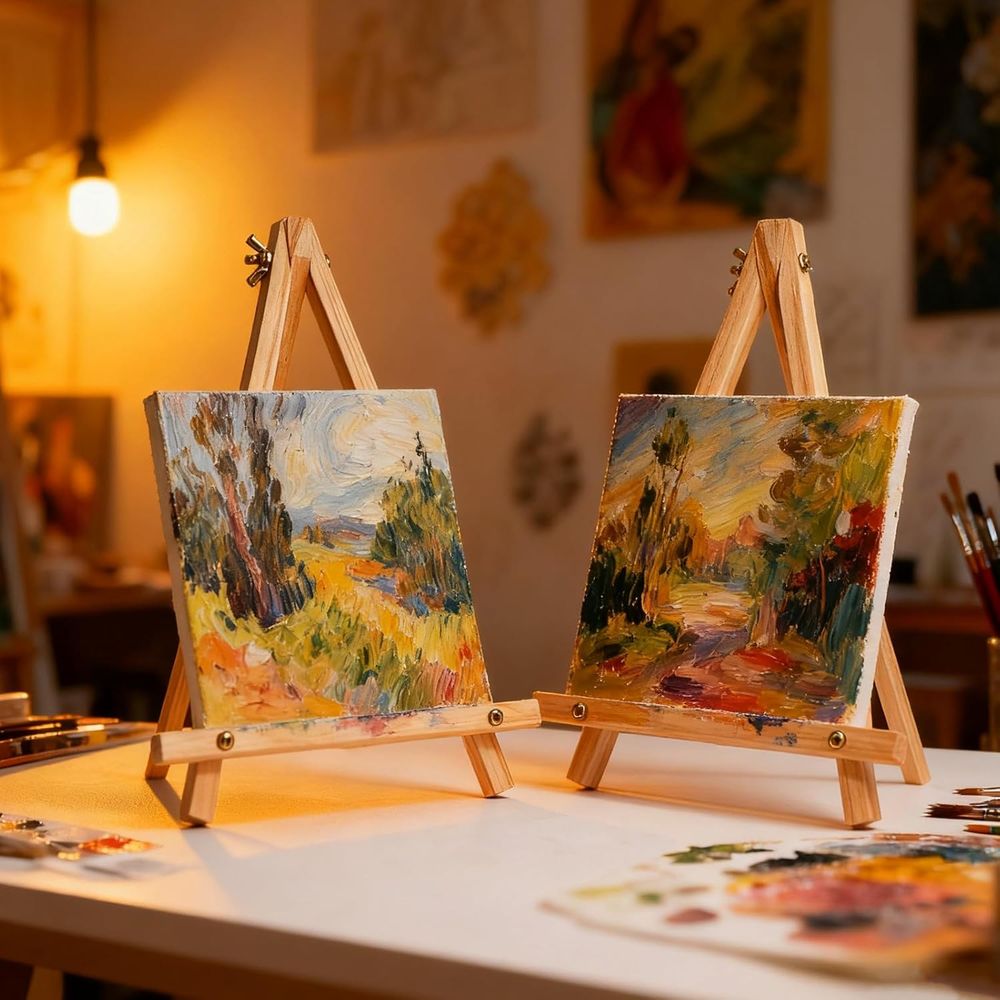 6 Pack 9 Inch Wood Easels, Tab - đánh giá và giá Kids Art Easel