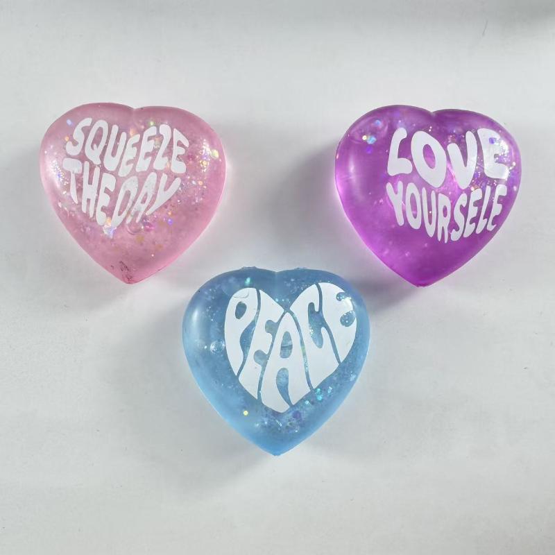 【M】Glitter Heart Shaped Squeez - đánh giá và giá Kids Toys Quotes