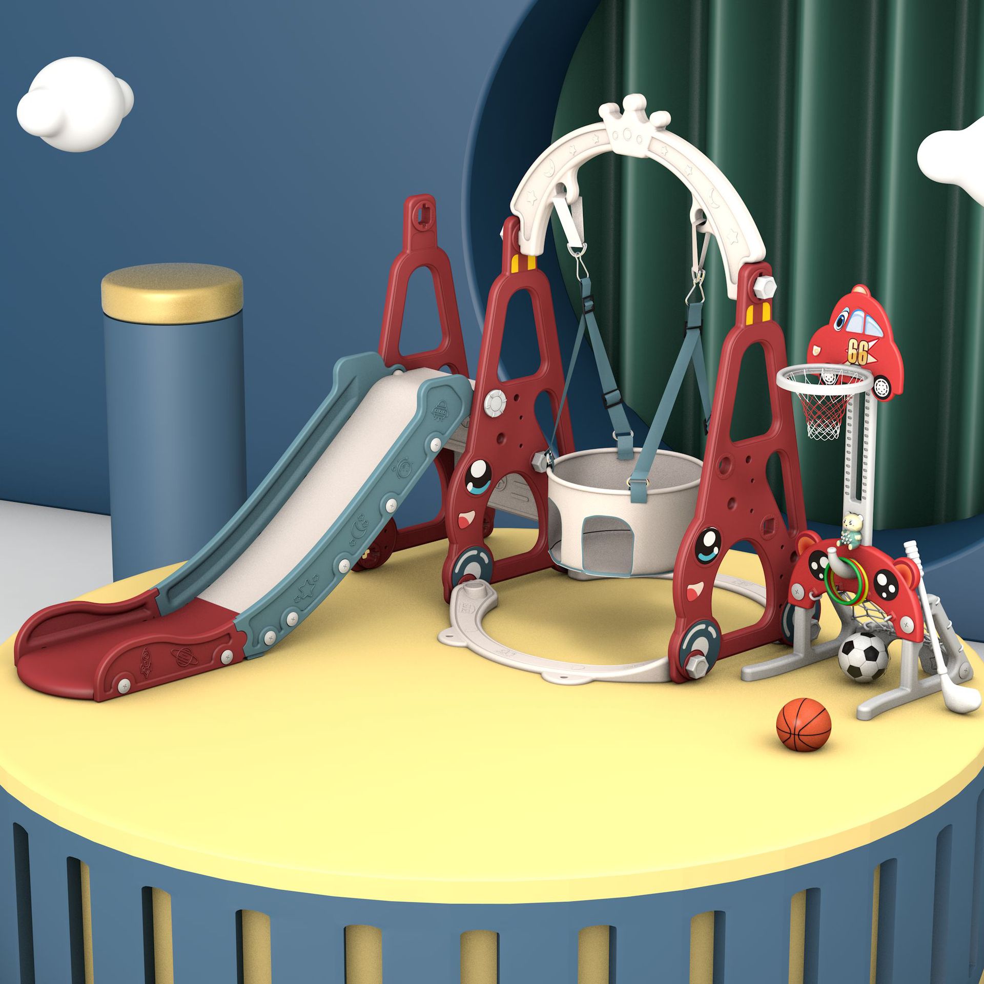 7-in-1 Kids Slide Swing Combin - đánh giá và giá Kids Toys Entertainer