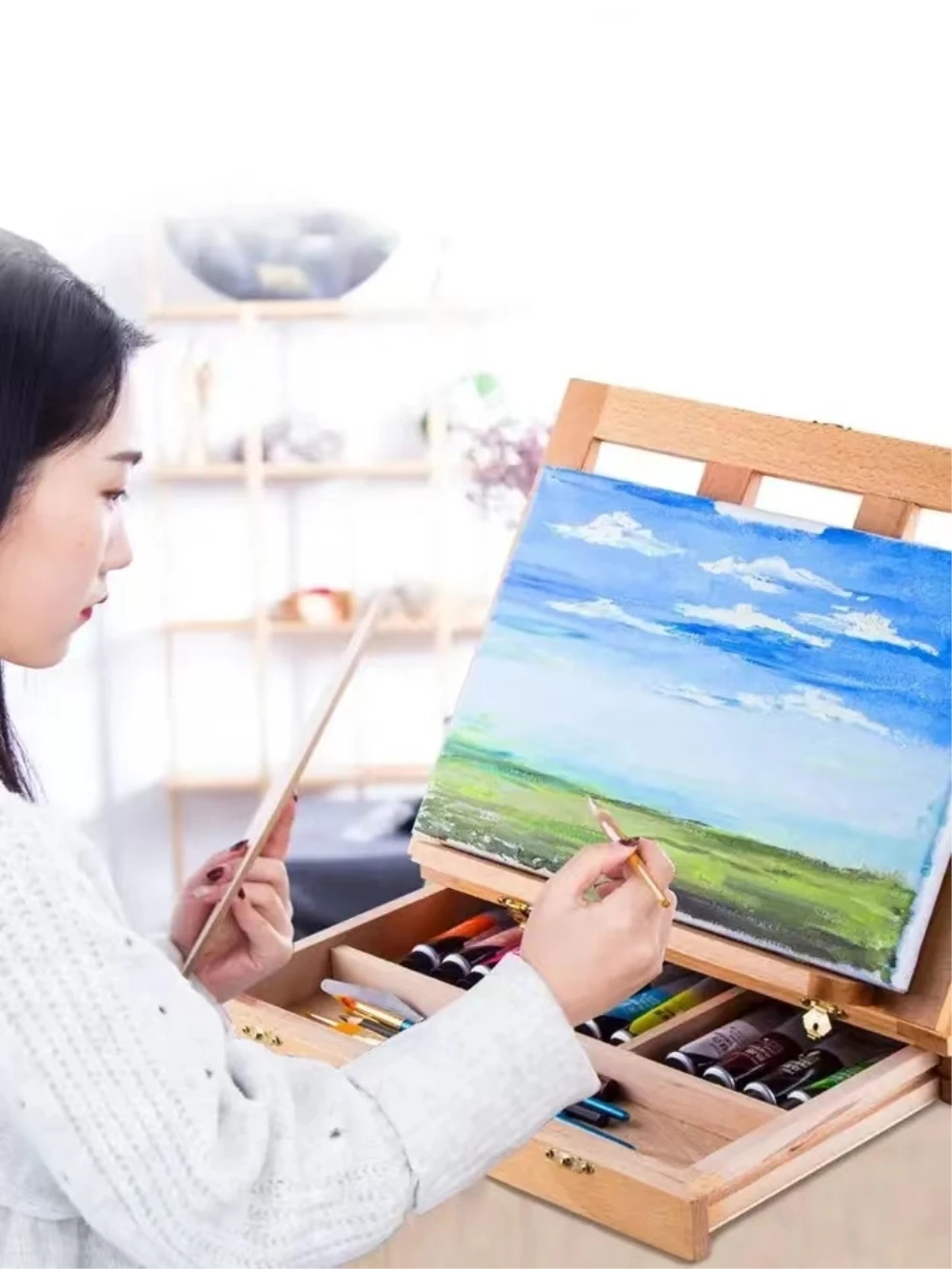 Portable Wooden Table Easel fo - đánh giá và giá Kids Art Easel