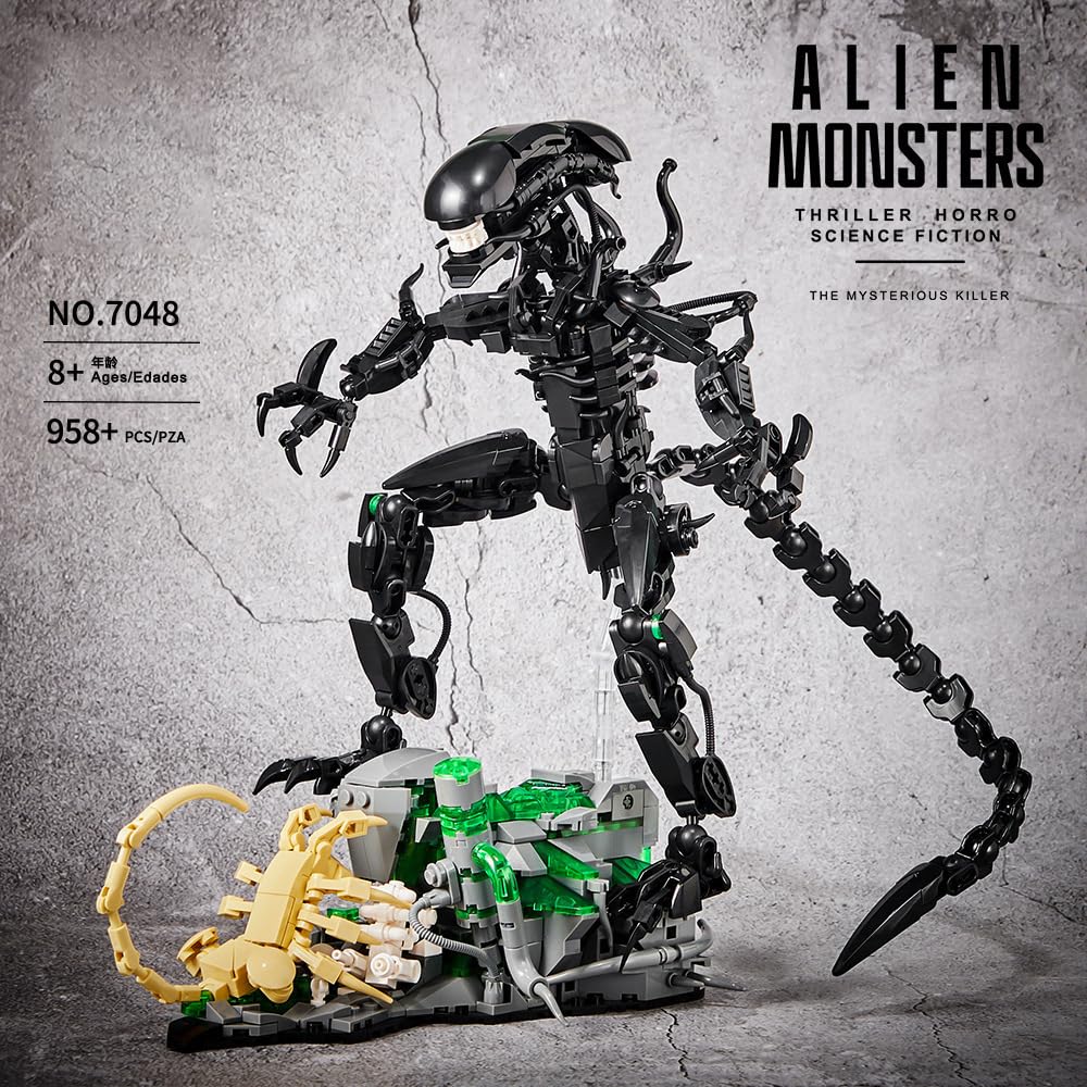 958PCS Alien Monsters Building - đánh giá và giá Xenomorph Kids Toys
