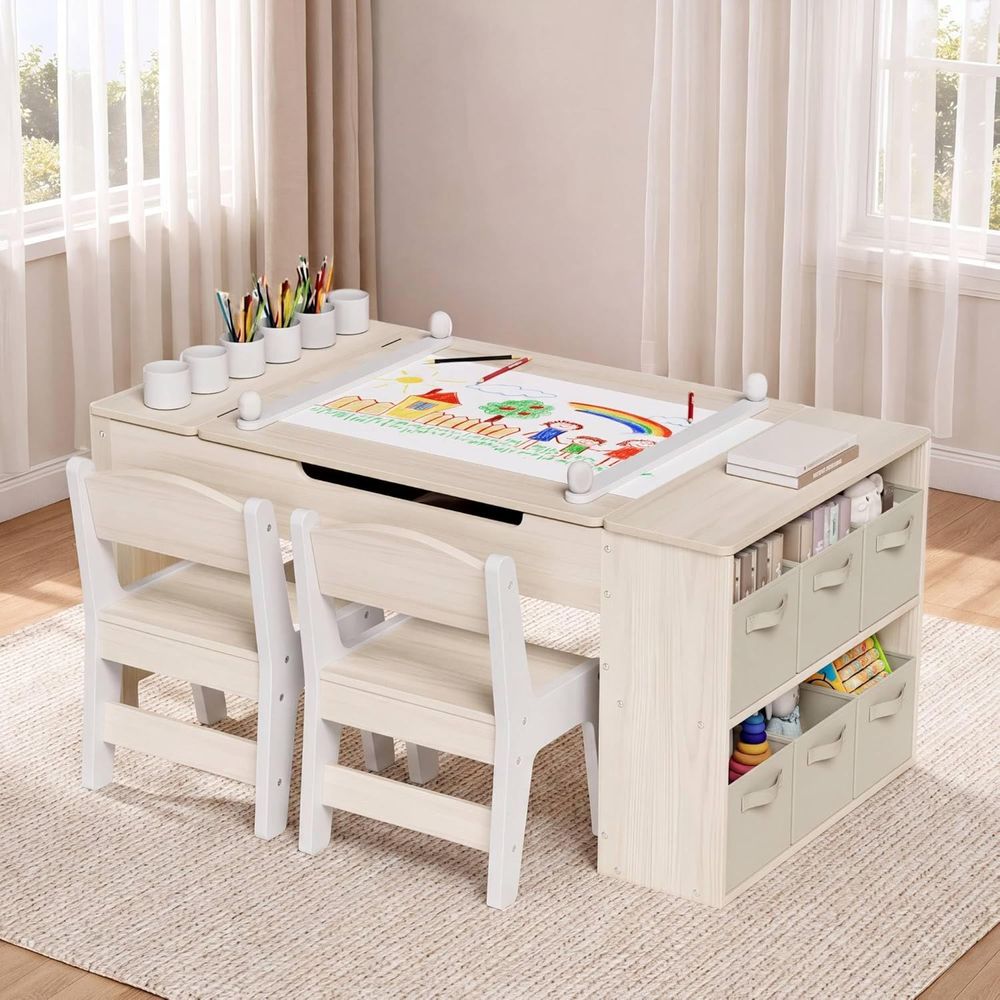 Kids Art Table and Chairs Set, - đánh giá và giá Kids Art Easel