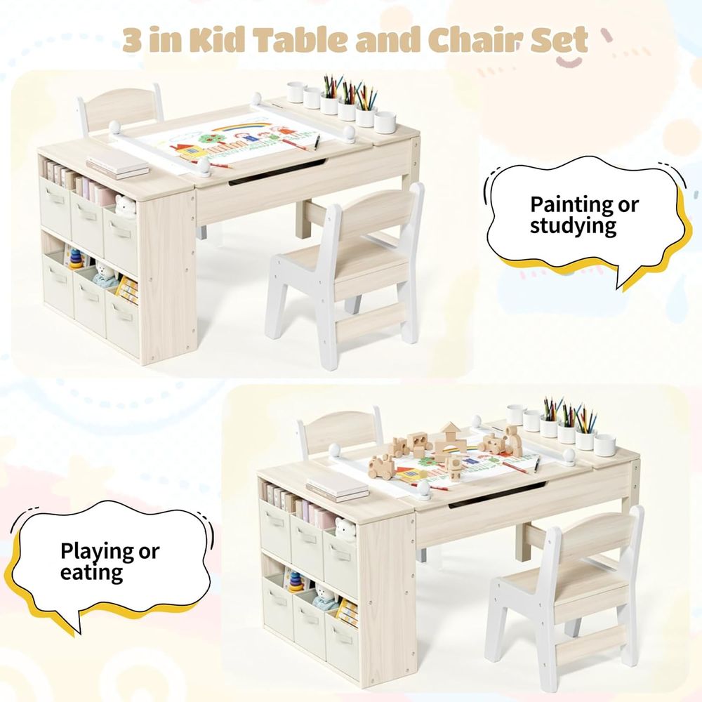 Kids Art Table and Chairs Set, - đánh giá và giá Kids Art Easel