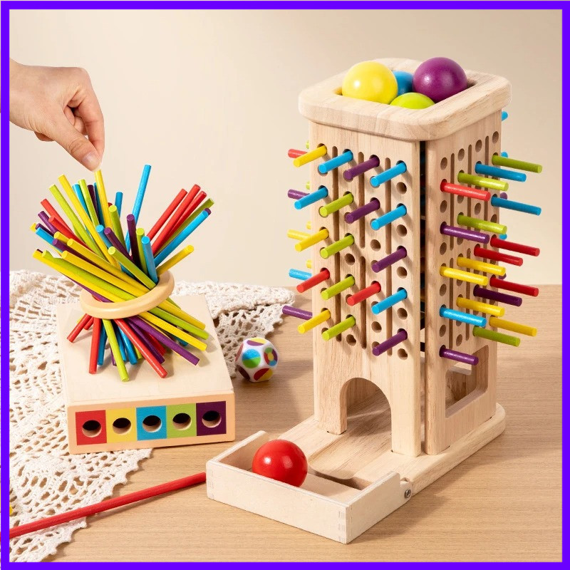 Montessori Wooden Stick Tower  - đánh giá và giá Kids Toys Entertainer