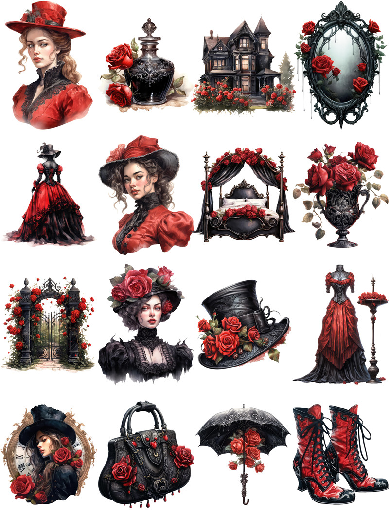 Victoria Black Rose Stickers C - đánh giá và giá Kids Toys Victoria