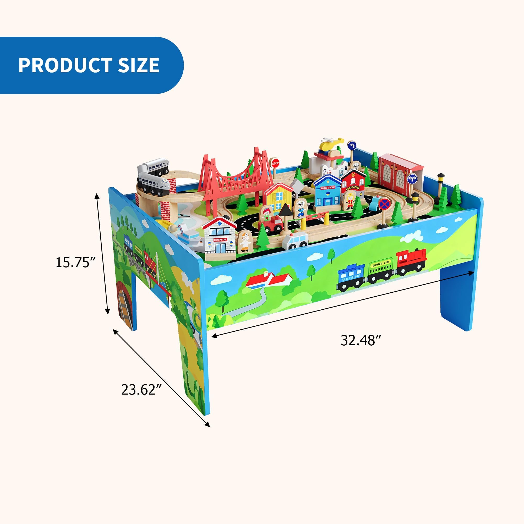78PCS 4-in-1 Wooden Train Tabl - đánh giá và giá Kids Art Easel