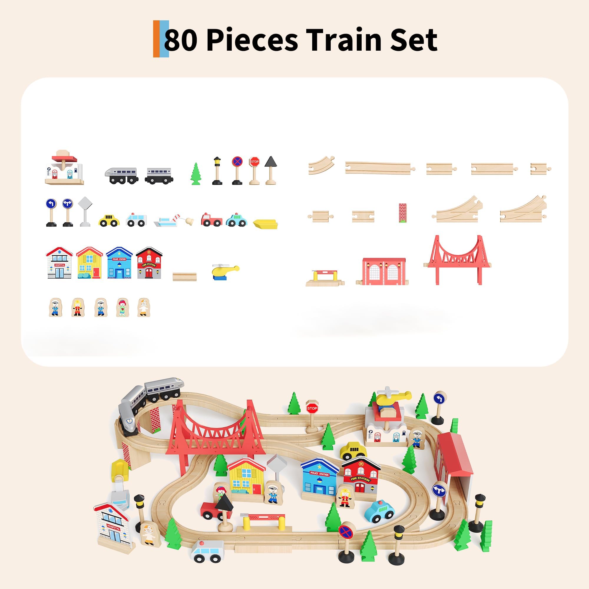 78PCS 4-in-1 Wooden Train Tabl - đánh giá và giá Kids Art Easel