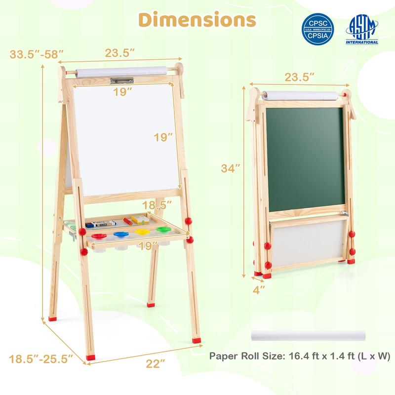 3-in-1 Double-Sided Folding Wo - đánh giá và giá Kids Art Easel